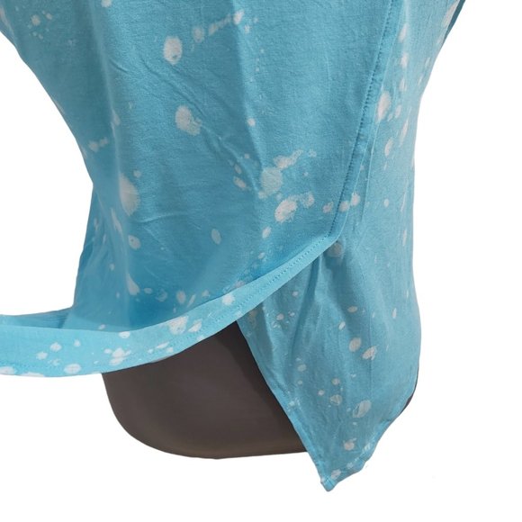 Calvin Klein Women Small Light Blue Tie Dye Rayon Stretch Open Back Sleeveless - Picture 5 of 11